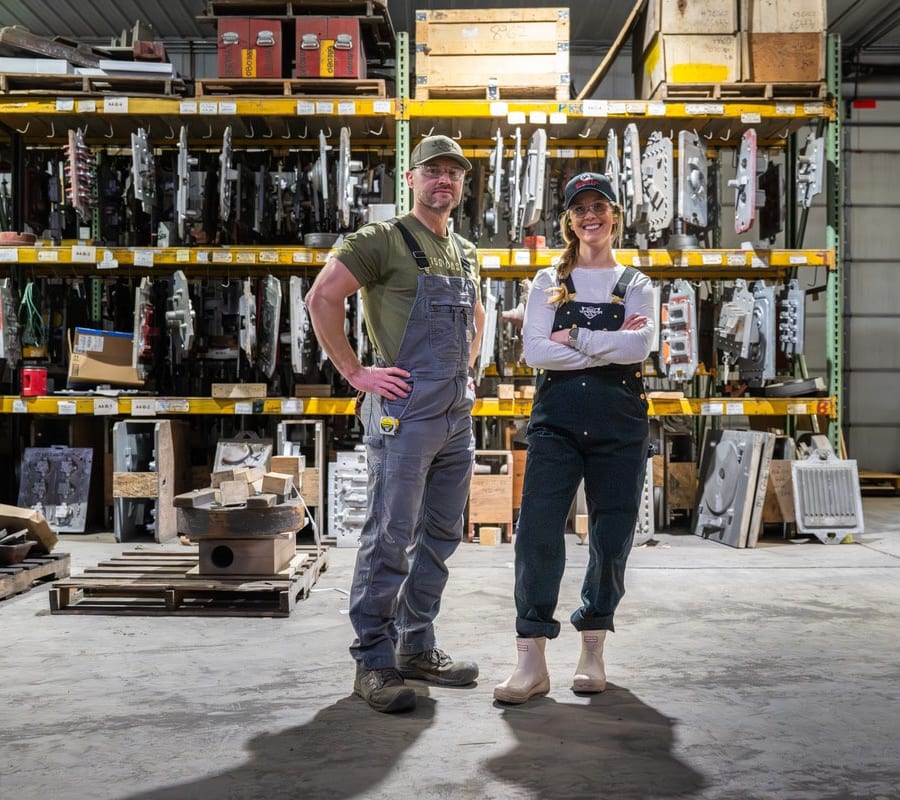 American-made iron casting poured at a foundry — the heart of the Anderson manufacturing mission